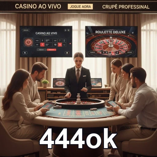 Imagem representativa da roleta em um cassino ao vivo no site 444ok.