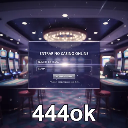Imagem mostrando como entrar no cassino online 444ok com dicas e orientações.
